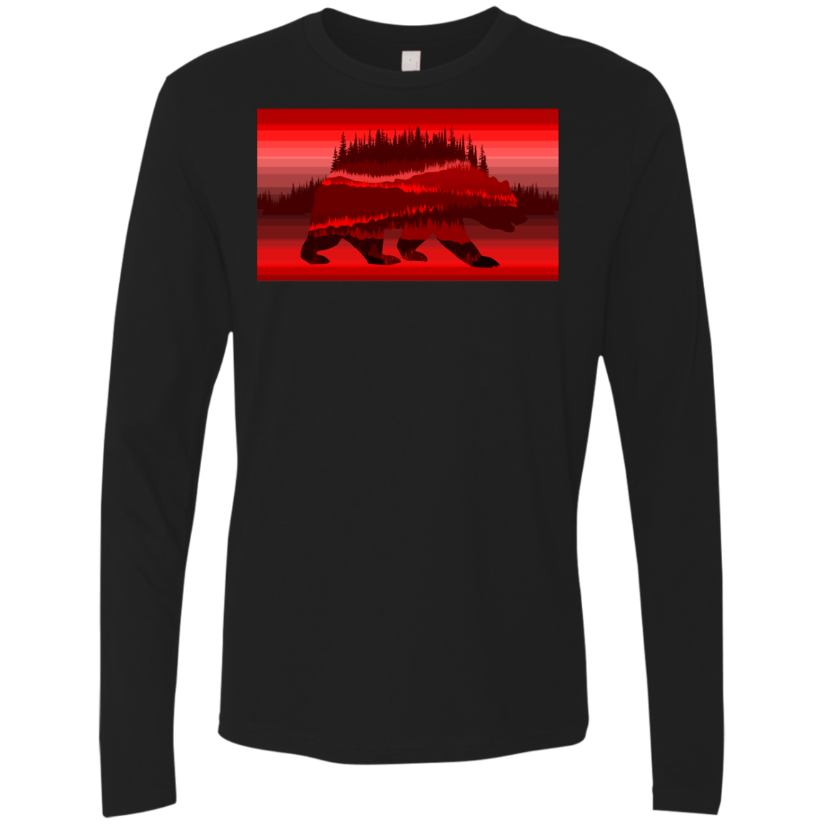 T-Shirts Black / S Forest Bear Men's Premium Long Sleeve