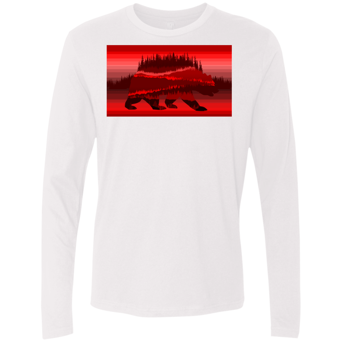 T-Shirts White / S Forest Bear Men's Premium Long Sleeve