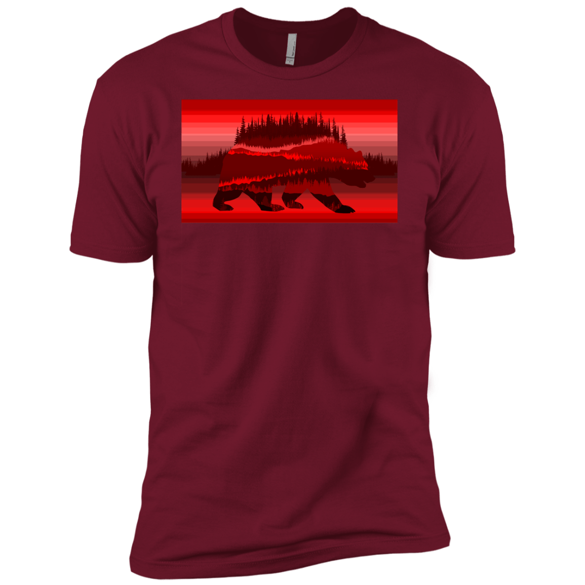 T-Shirts Cardinal / X-Small Forest Bear Men's Premium T-Shirt