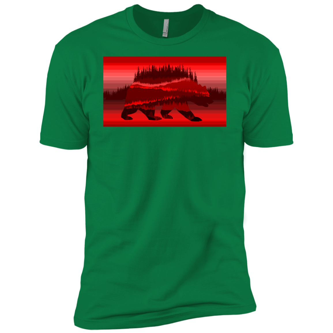 T-Shirts Kelly Green / X-Small Forest Bear Men's Premium T-Shirt