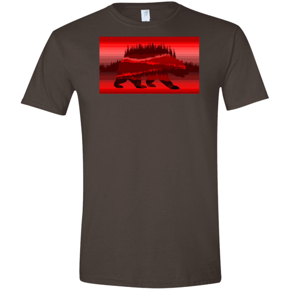 T-Shirts Dark Chocolate / S Forest Bear Men's Semi-Fitted Softstyle