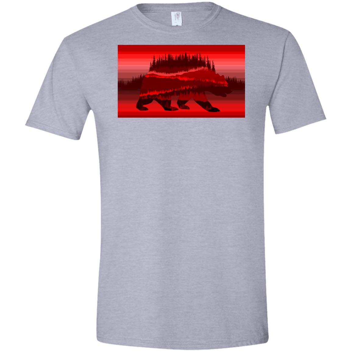 T-Shirts Sport Grey / X-Small Forest Bear Men's Semi-Fitted Softstyle