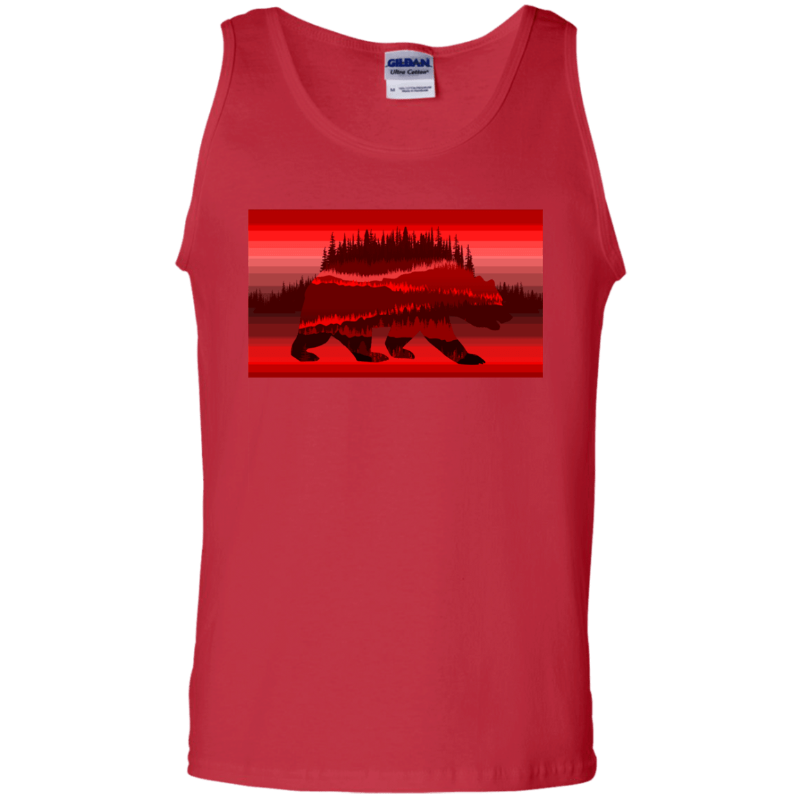 T-Shirts Red / S Forest Bear Men's Tank Top