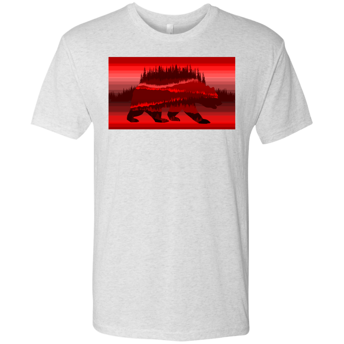 T-Shirts Heather White / S Forest Bear Men's Triblend T-Shirt