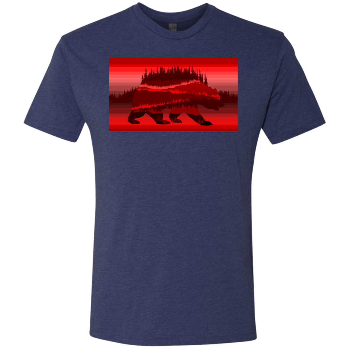 T-Shirts Vintage Navy / S Forest Bear Men's Triblend T-Shirt