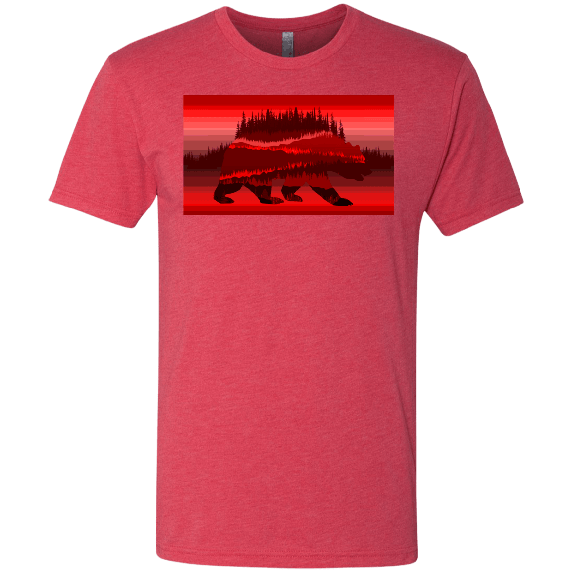 T-Shirts Vintage Red / S Forest Bear Men's Triblend T-Shirt