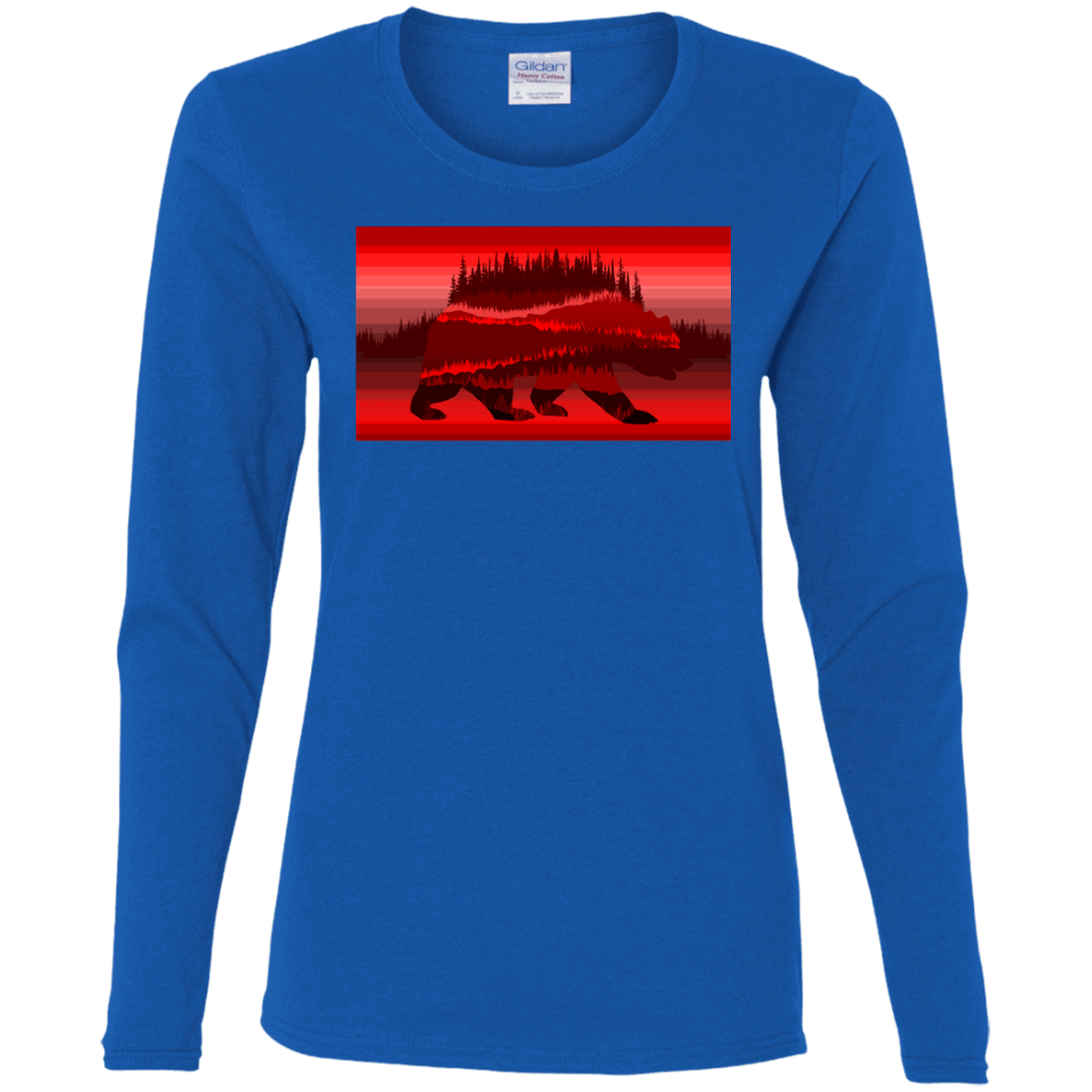 T-Shirts Royal / S Forest Bear Women's Long Sleeve T-Shirt