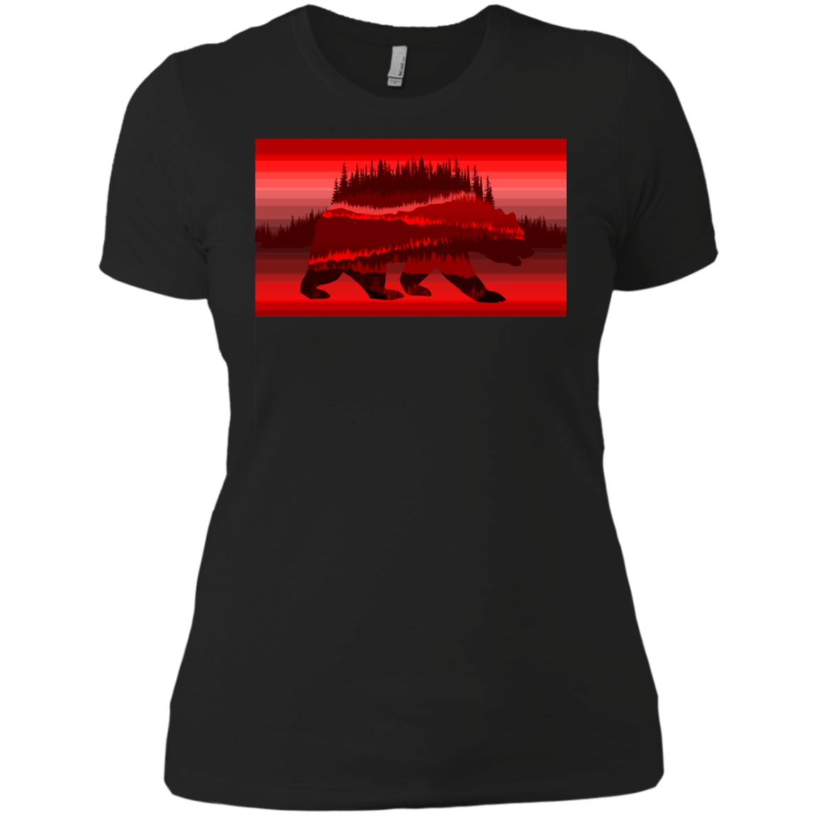 T-Shirts Black / X-Small Forest Bear Women's Premium T-Shirt