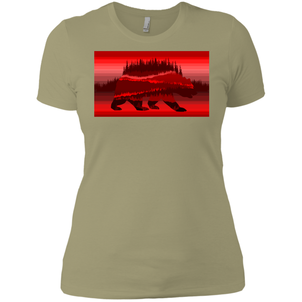 T-Shirts Light Olive / X-Small Forest Bear Women's Premium T-Shirt