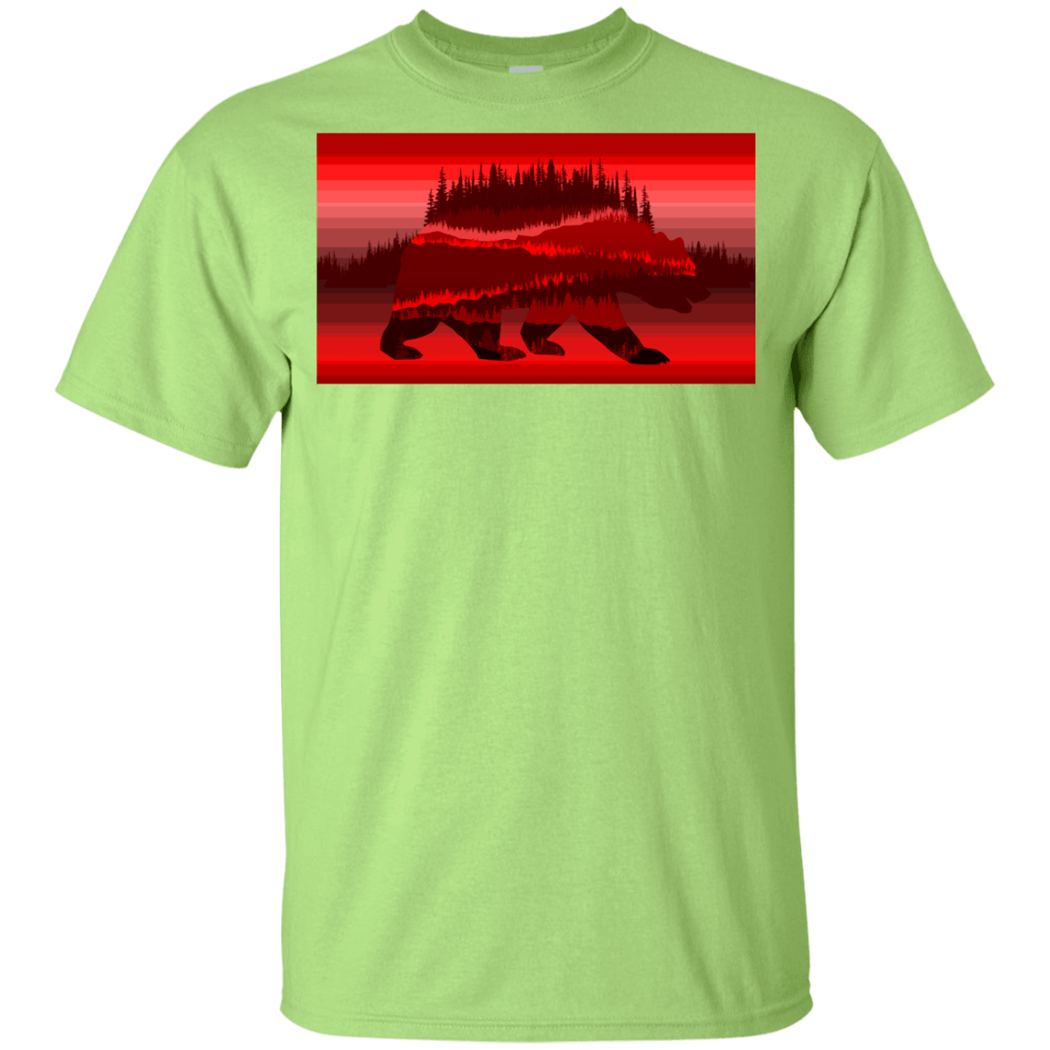 T-Shirts Mint Green / YXS Forest Bear Youth T-Shirt