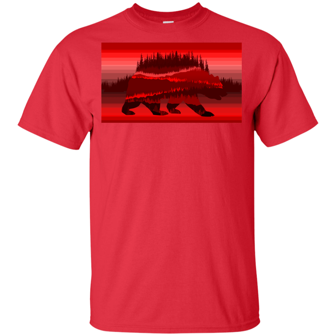 T-Shirts Red / YXS Forest Bear Youth T-Shirt