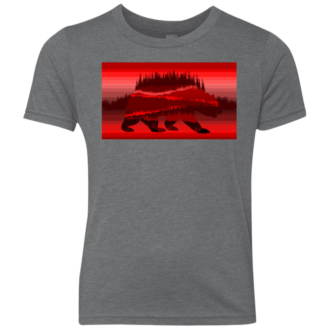 T-Shirts Premium Heather / YXS Forest Bear Youth Triblend T-Shirt