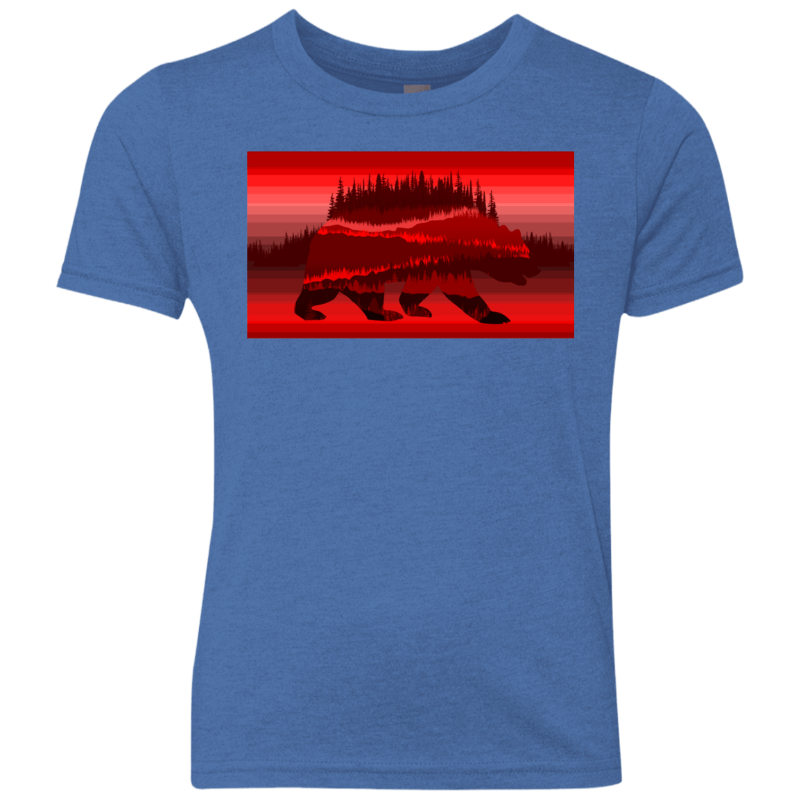 T-Shirts Vintage Royal / YXS Forest Bear Youth Triblend T-Shirt