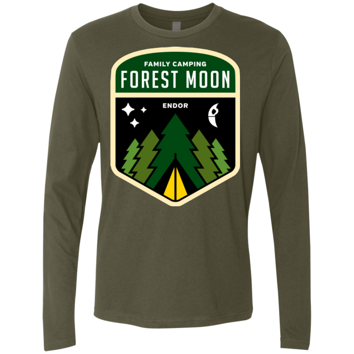T-Shirts Military Green / Small Forest Moon Men's Premium Long Sleeve