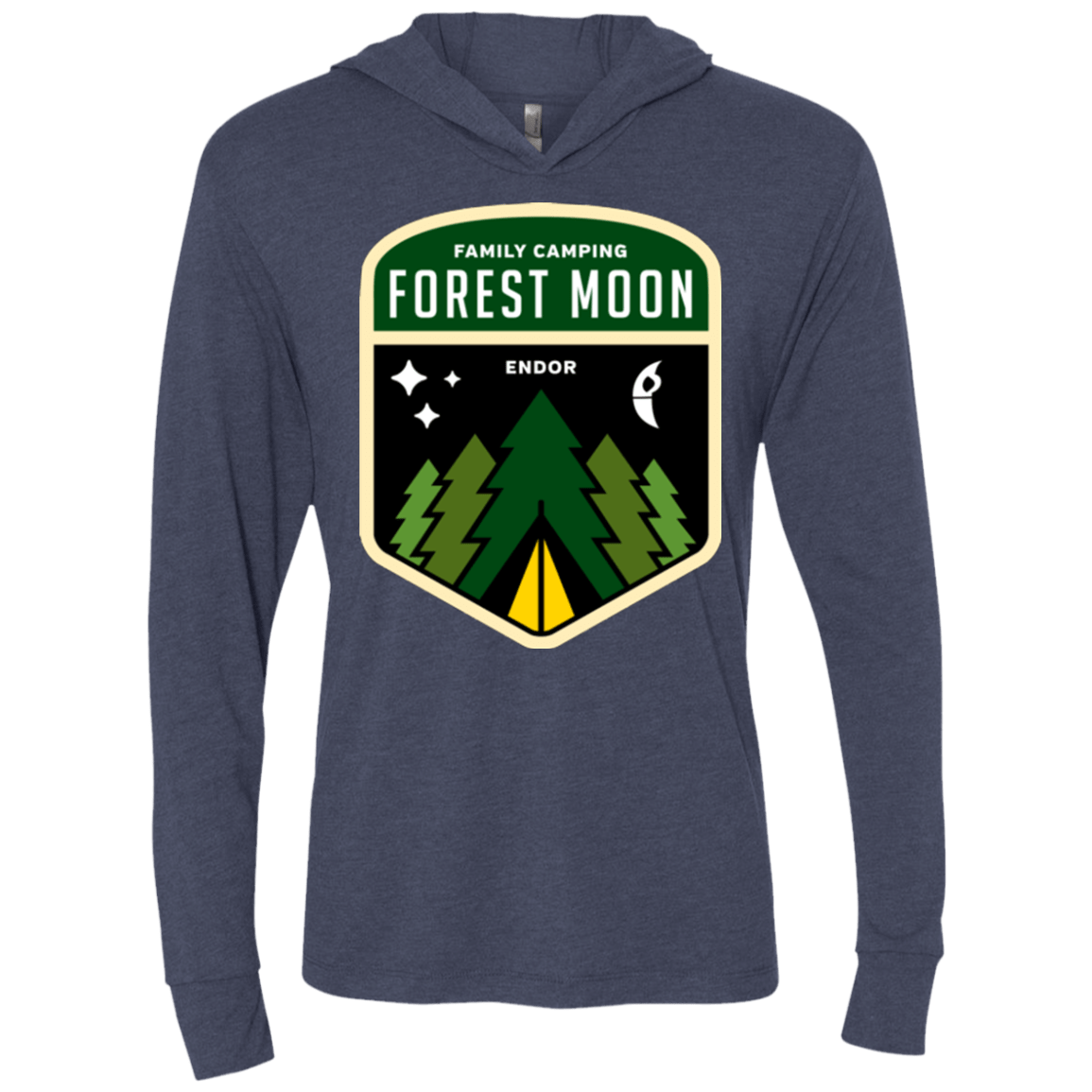 T-Shirts Vintage Navy / X-Small Forest Moon Triblend Long Sleeve Hoodie Tee