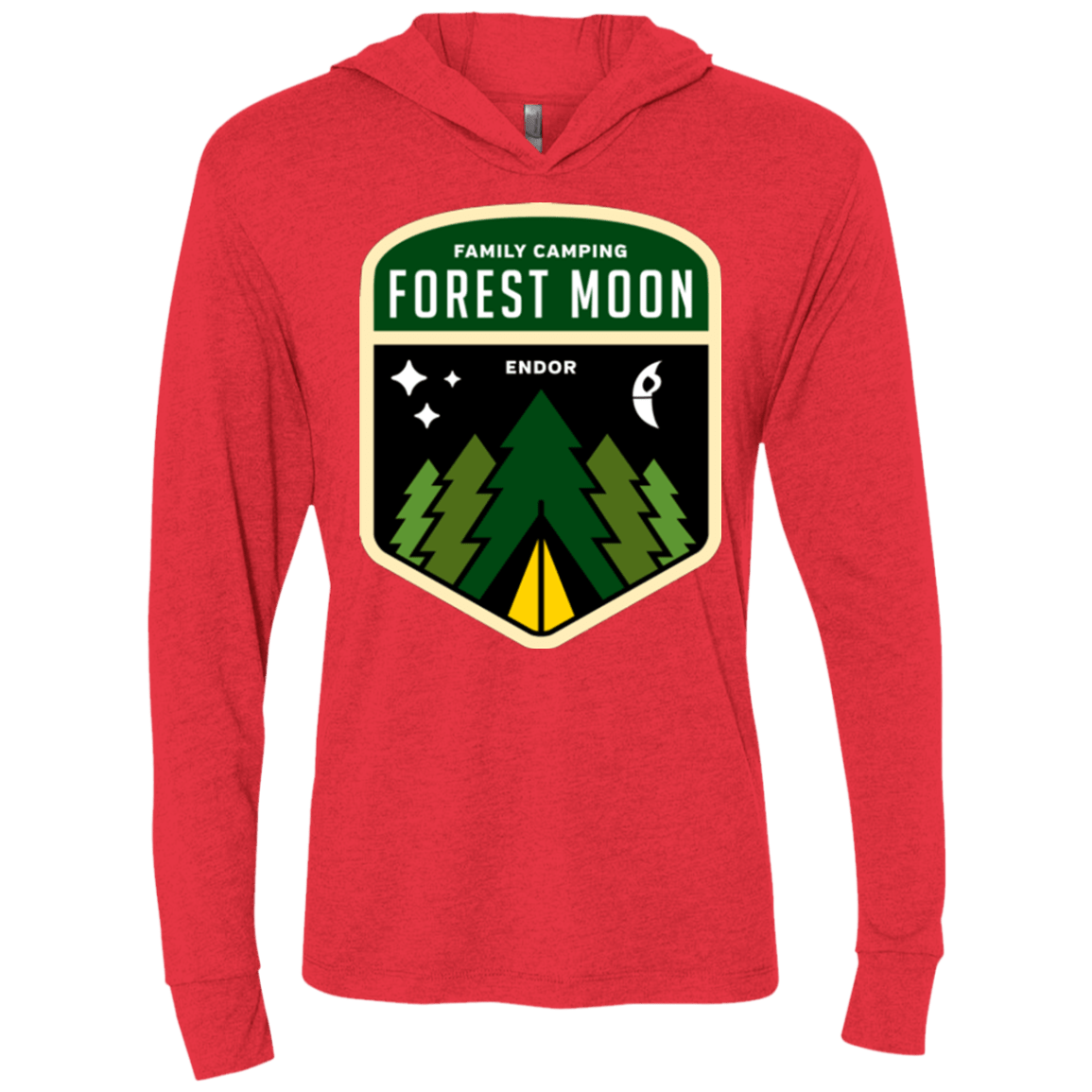 T-Shirts Vintage Red / X-Small Forest Moon Triblend Long Sleeve Hoodie Tee