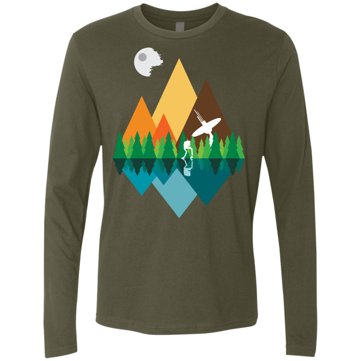 T-Shirts Military Green / Small Forest View Men's Premium Long Sleeve