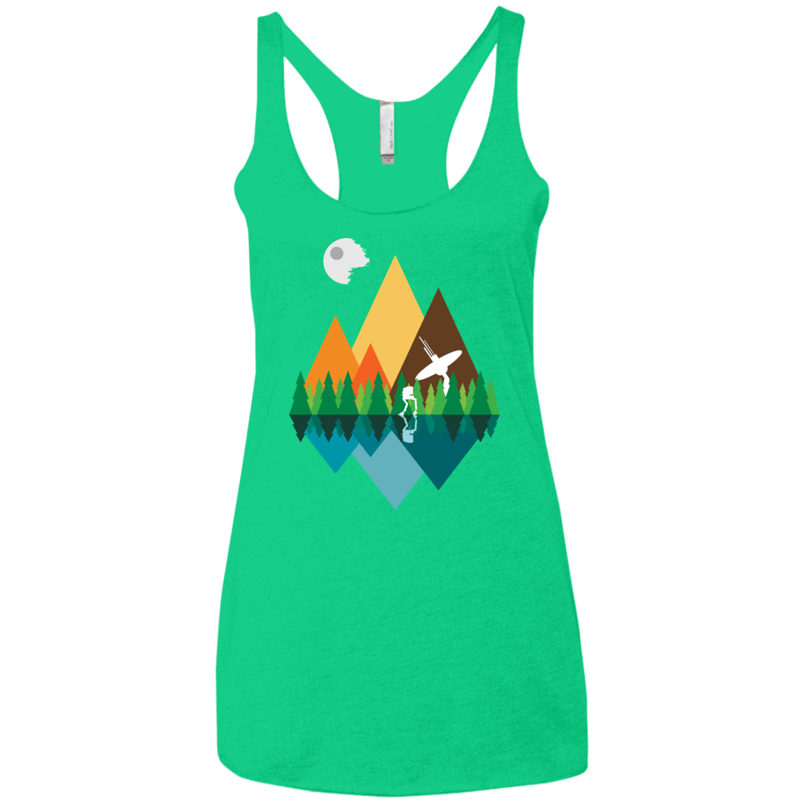 T-Shirts Envy / X-Small Forest View Women's Triblend Racerback Tank