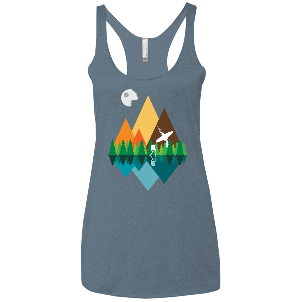 T-Shirts Indigo / X-Small Forest View Women's Triblend Racerback Tank