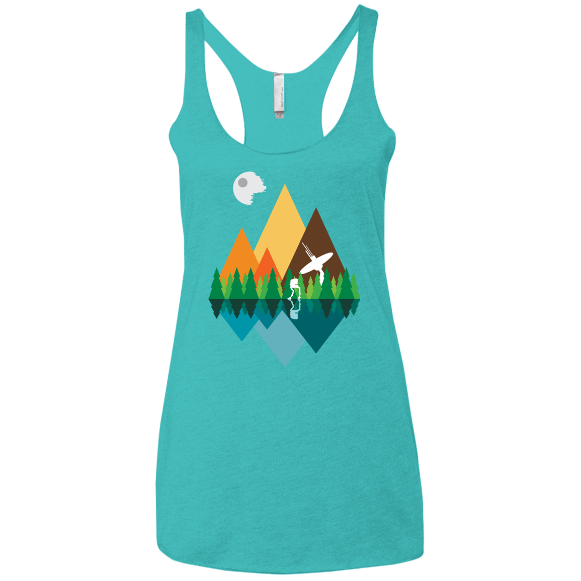 T-Shirts Tahiti Blue / X-Small Forest View Women's Triblend Racerback Tank