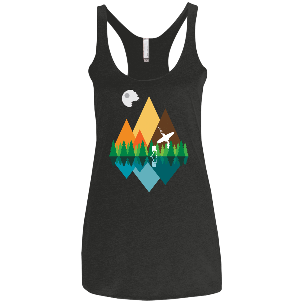 T-Shirts Vintage Black / X-Small Forest View Women's Triblend Racerback Tank