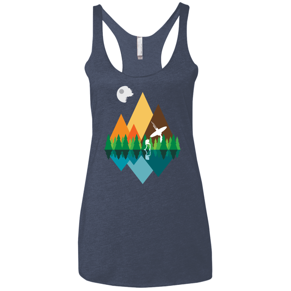 T-Shirts Vintage Navy / X-Small Forest View Women's Triblend Racerback Tank