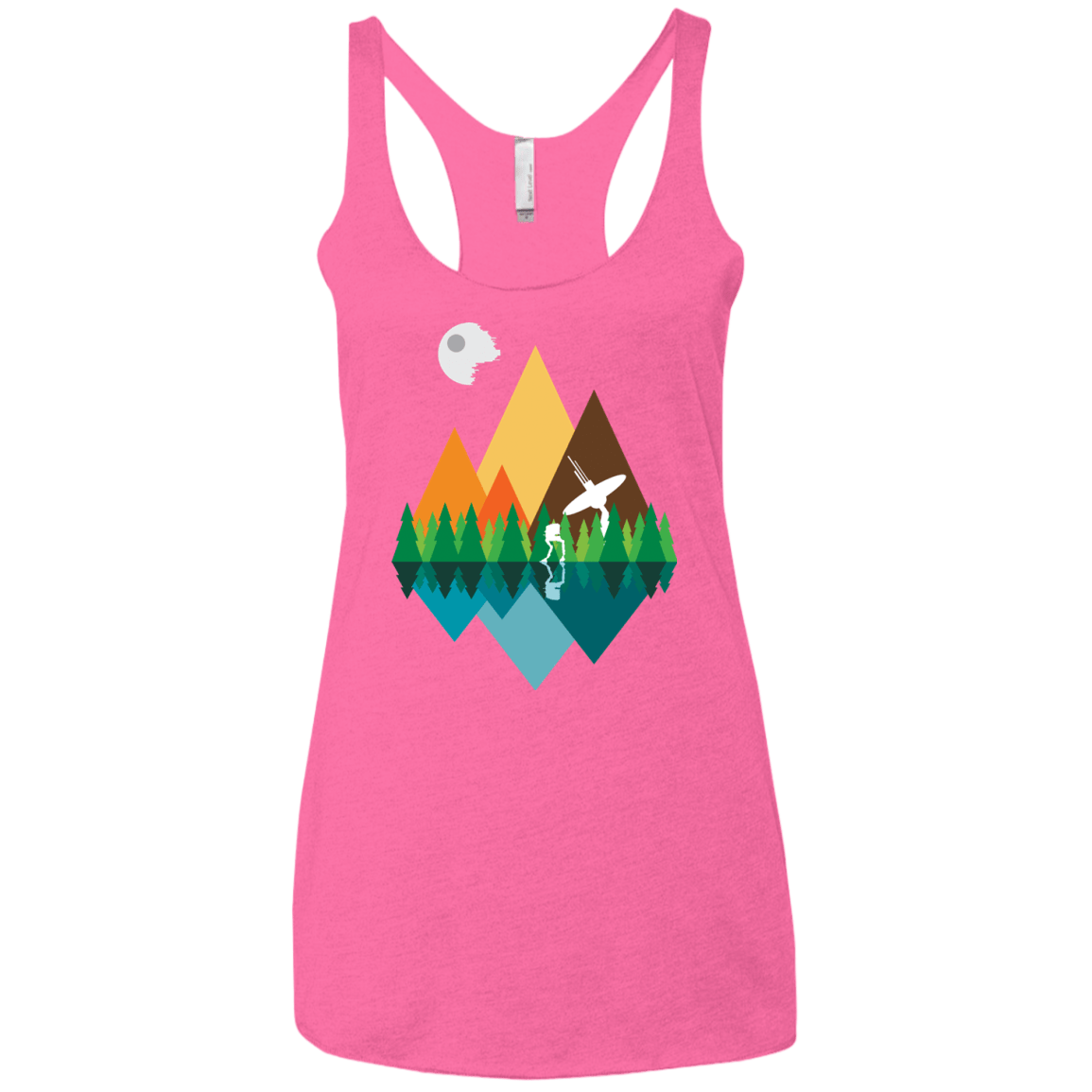 T-Shirts Vintage Pink / X-Small Forest View Women's Triblend Racerback Tank