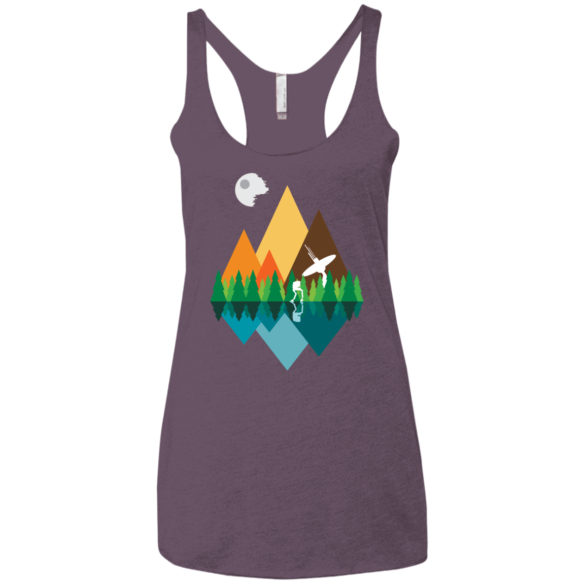T-Shirts Vintage Purple / X-Small Forest View Women's Triblend Racerback Tank