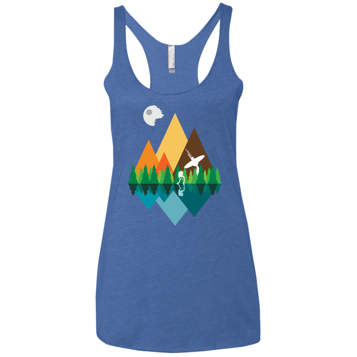 T-Shirts Vintage Royal / X-Small Forest View Women's Triblend Racerback Tank