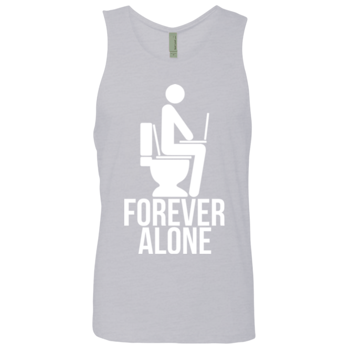 T-Shirts Heather Grey / Small Forever alone Men's Premium Tank Top