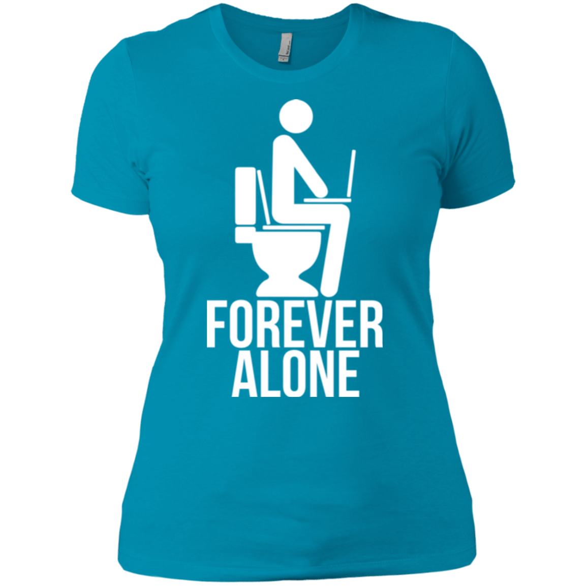 T-Shirts Turquoise / X-Small Forever alone Women's Premium T-Shirt