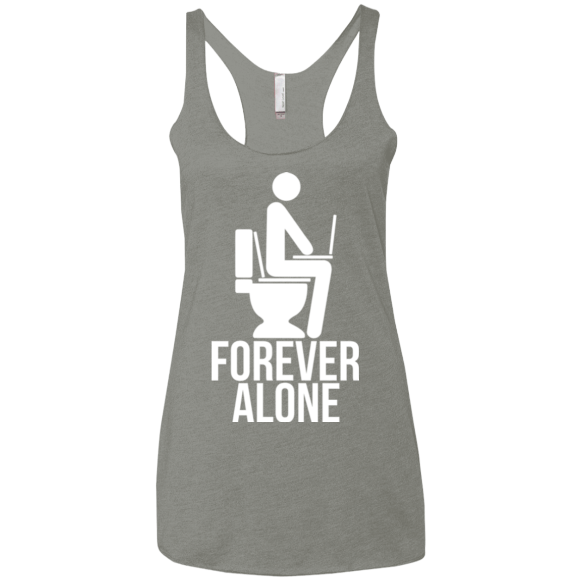T-Shirts Venetian Grey / X-Small Forever alone Women's Triblend Racerback Tank