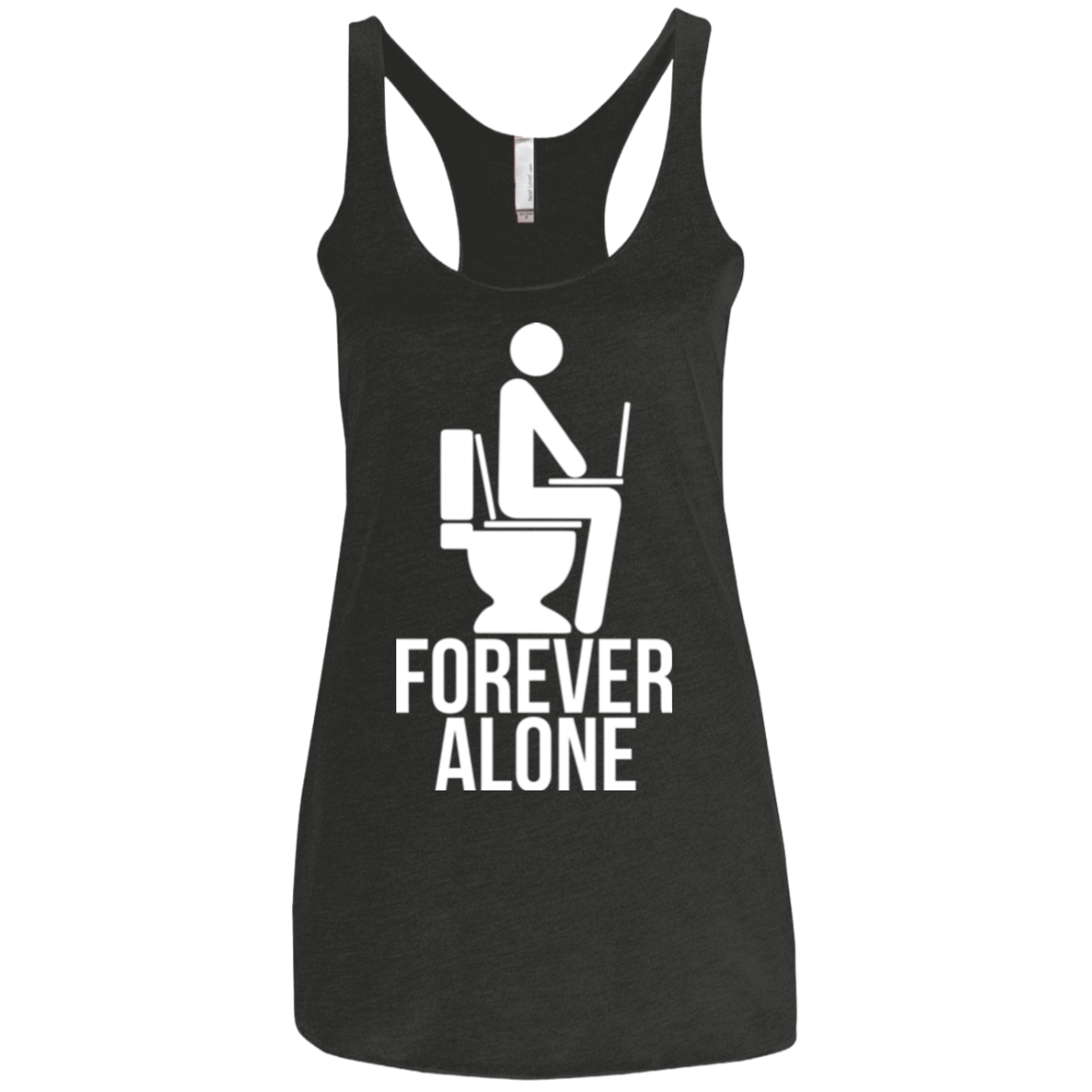 T-Shirts Vintage Black / X-Small Forever alone Women's Triblend Racerback Tank