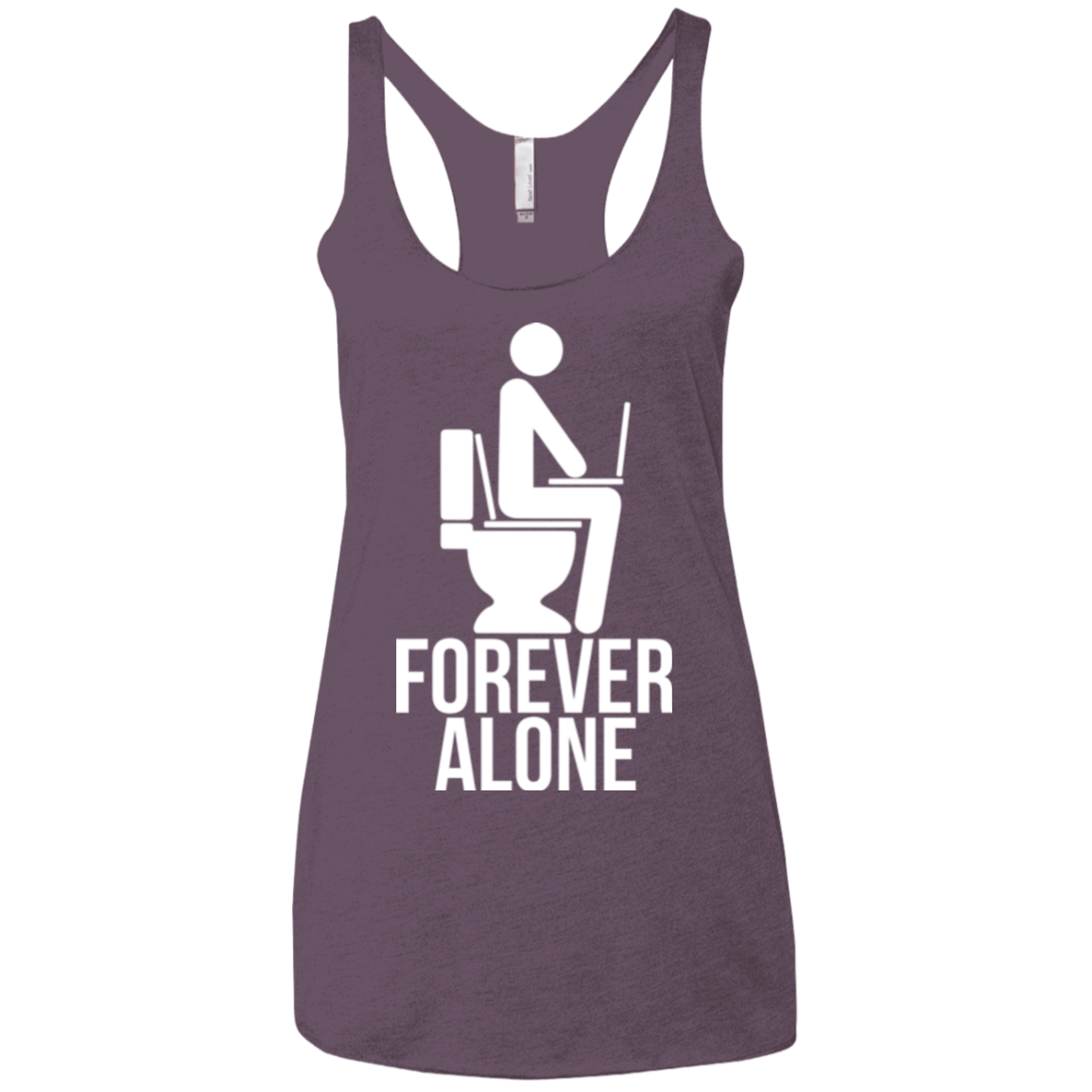 T-Shirts Vintage Purple / X-Small Forever alone Women's Triblend Racerback Tank