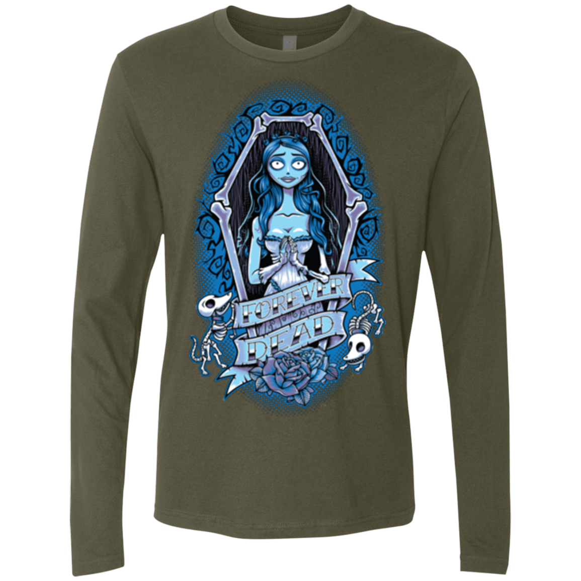 T-Shirts Military Green / Small Forever Dead Men's Premium Long Sleeve