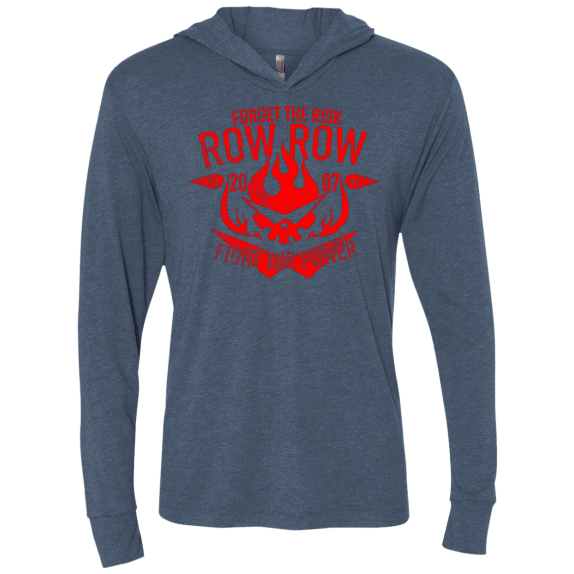 T-Shirts Indigo / X-Small Forget the Risk Triblend Long Sleeve Hoodie Tee