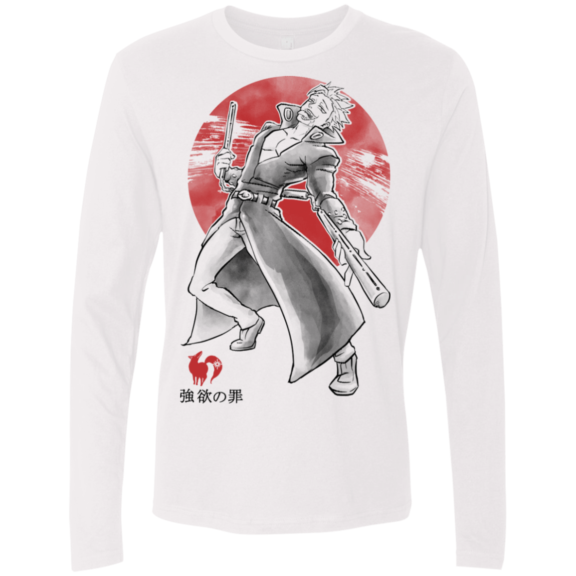 T-Shirts White / S Fox Greed Men's Premium Long Sleeve