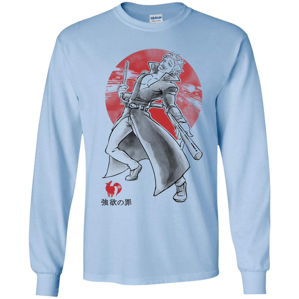 T-Shirts Light Blue / YS Fox Greed Youth Long Sleeve T-Shirt