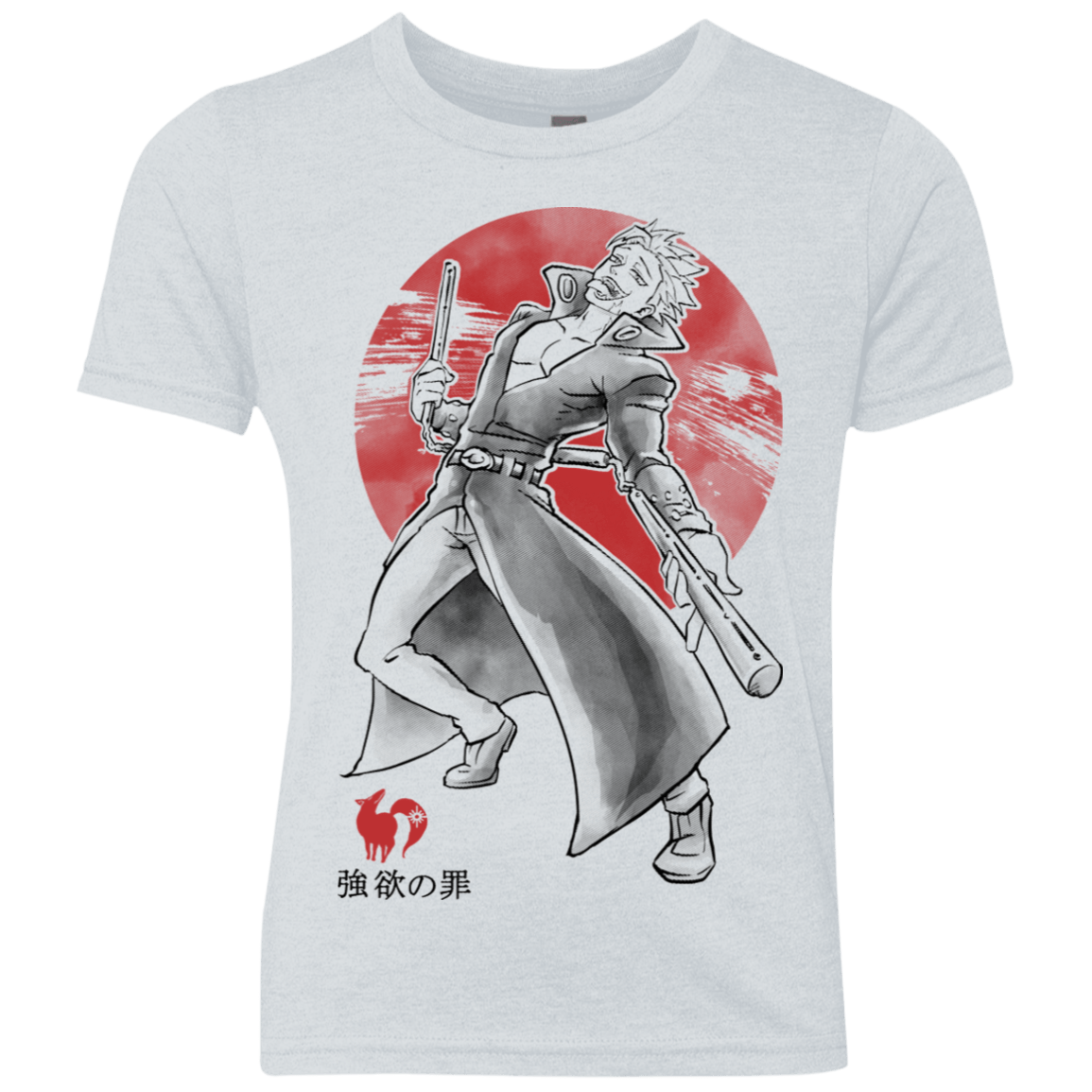T-Shirts Heather White / YXS Fox Greed Youth Triblend T-Shirt