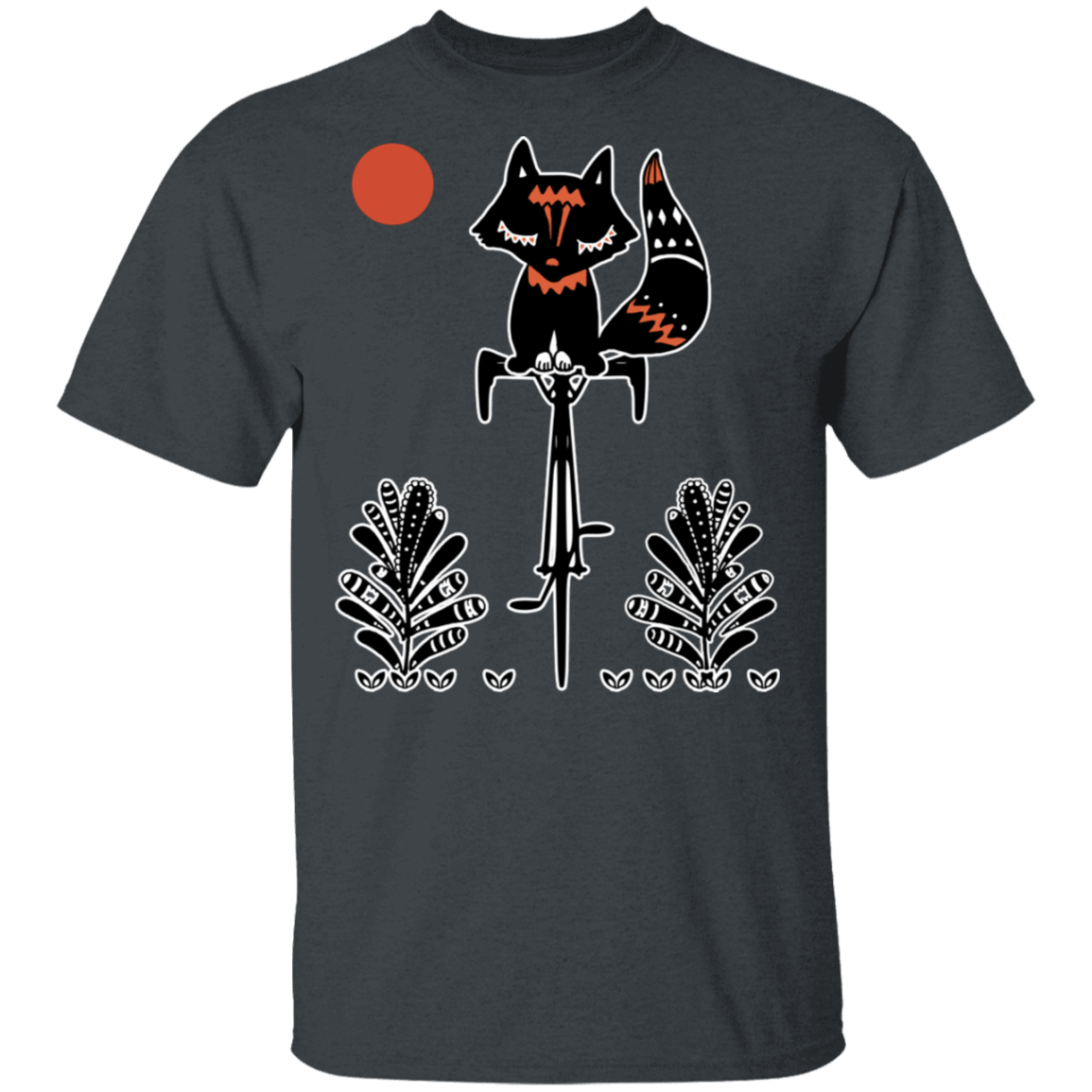 T-Shirts Dark Heather / S Fox On A Bike T-Shirt