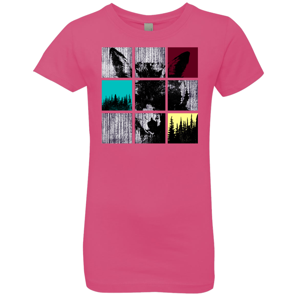 T-Shirts Hot Pink / YXS Fox Pane Girls Premium T-Shirt