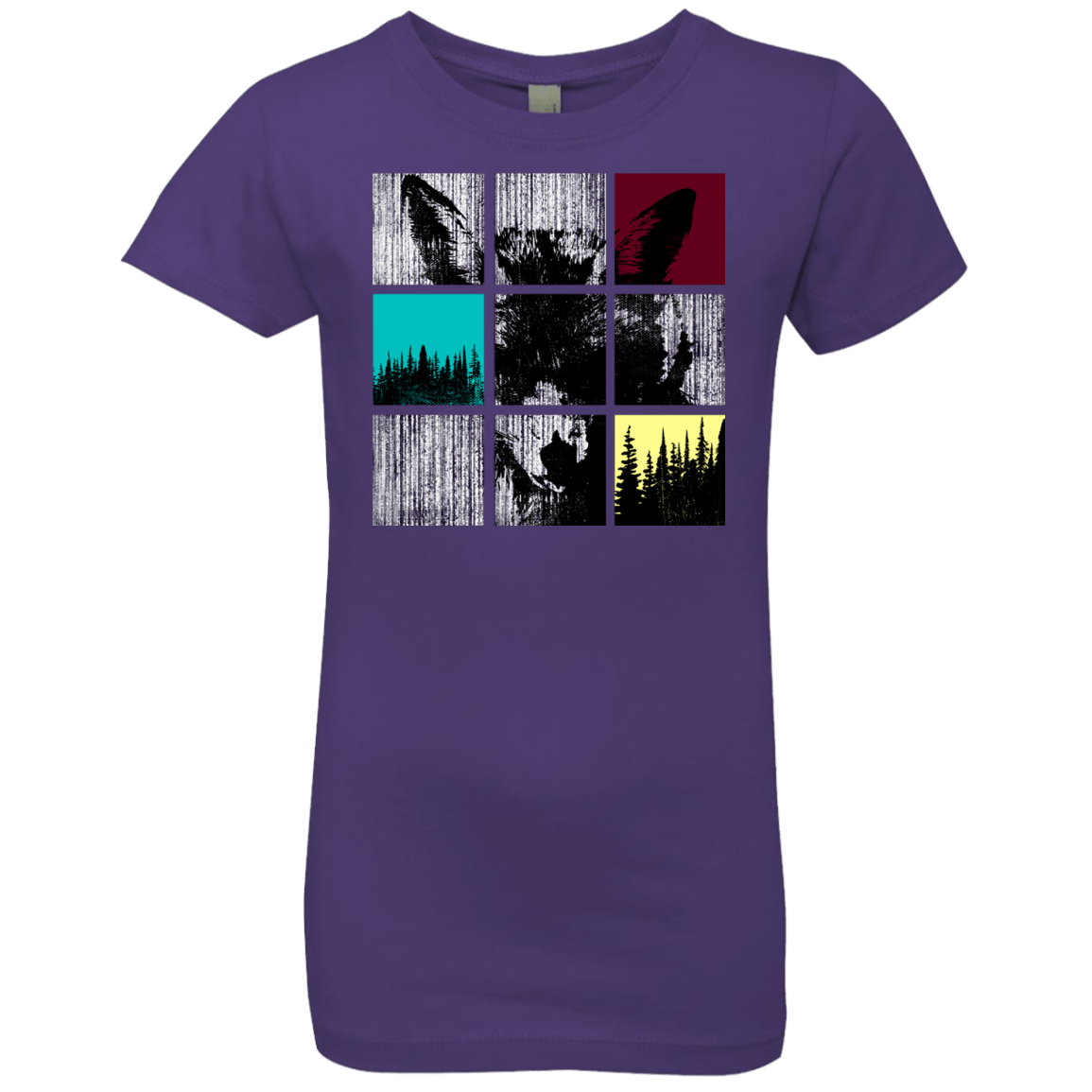 T-Shirts Purple Rush / YXS Fox Pane Girls Premium T-Shirt