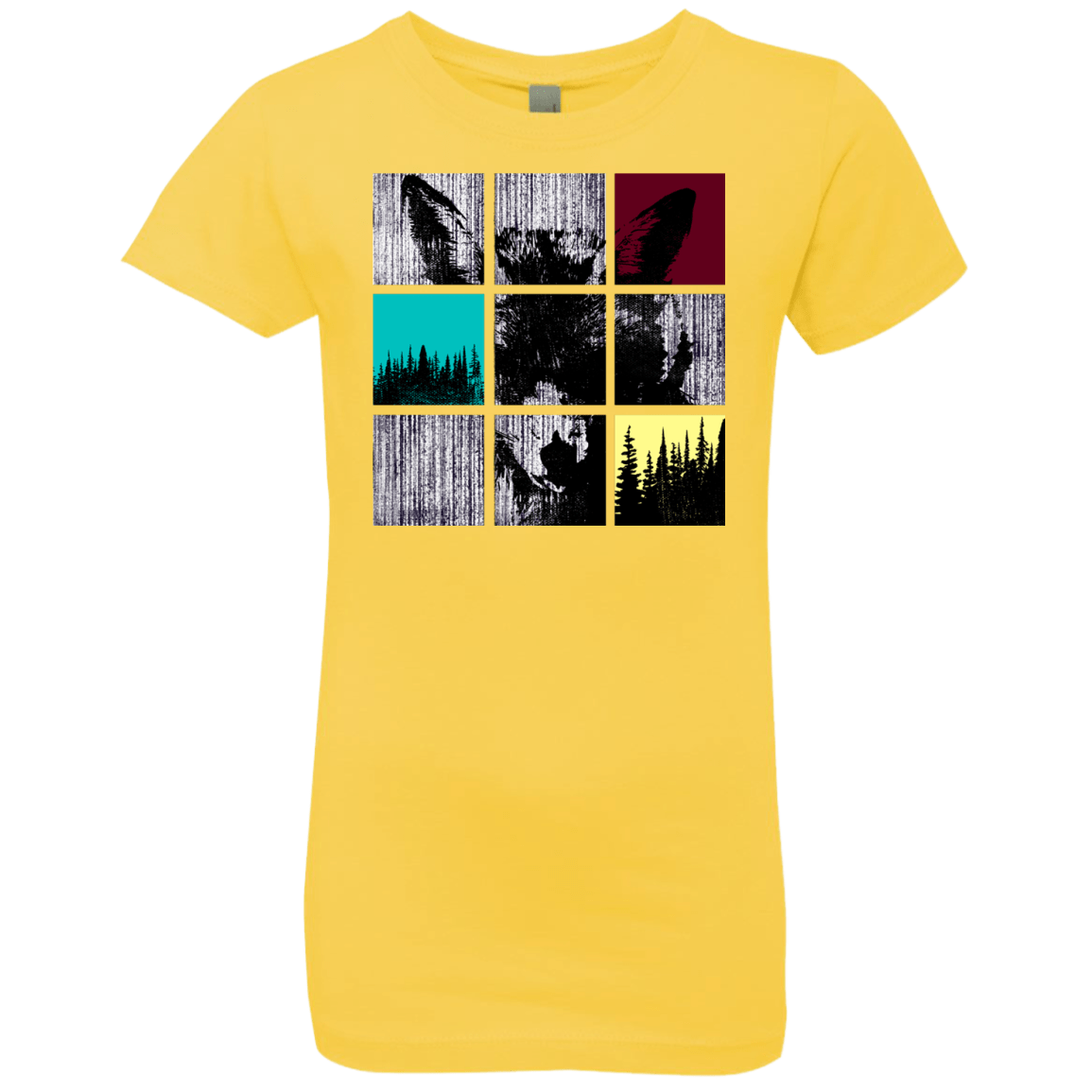 T-Shirts Vibrant Yellow / YXS Fox Pane Girls Premium T-Shirt