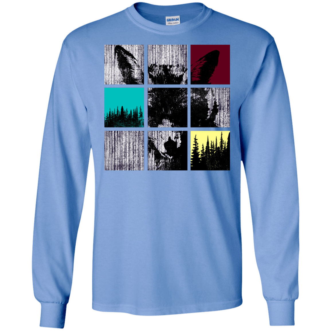 T-Shirts Carolina Blue / S Fox Pane Men's Long Sleeve T-Shirt