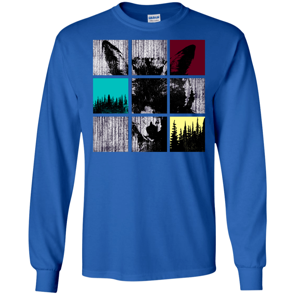 T-Shirts Royal / S Fox Pane Men's Long Sleeve T-Shirt