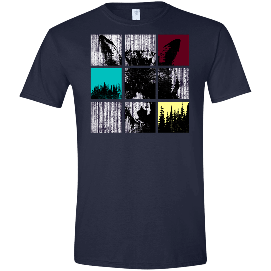 T-Shirts Navy / X-Small Fox Pane Men's Semi-Fitted Softstyle