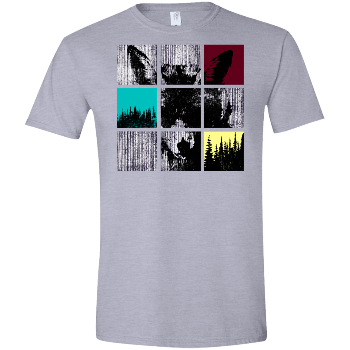 T-Shirts Sport Grey / X-Small Fox Pane Men's Semi-Fitted Softstyle