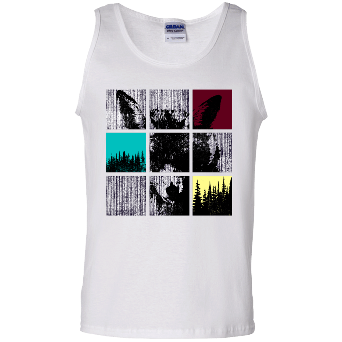 T-Shirts White / S Fox Pane Men's Tank Top