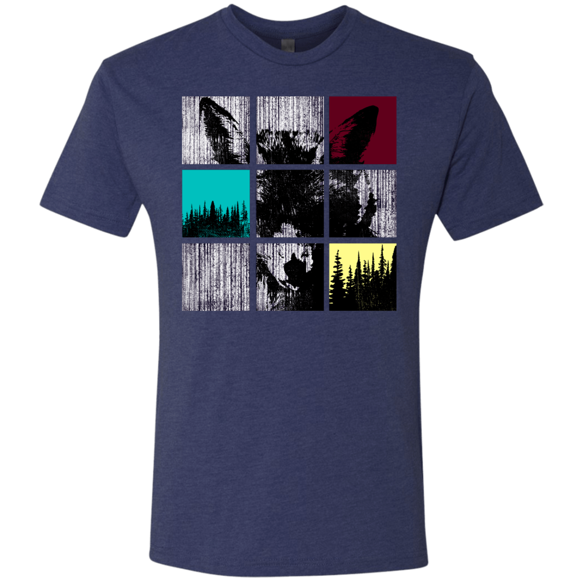 T-Shirts Vintage Navy / S Fox Pane Men's Triblend T-Shirt