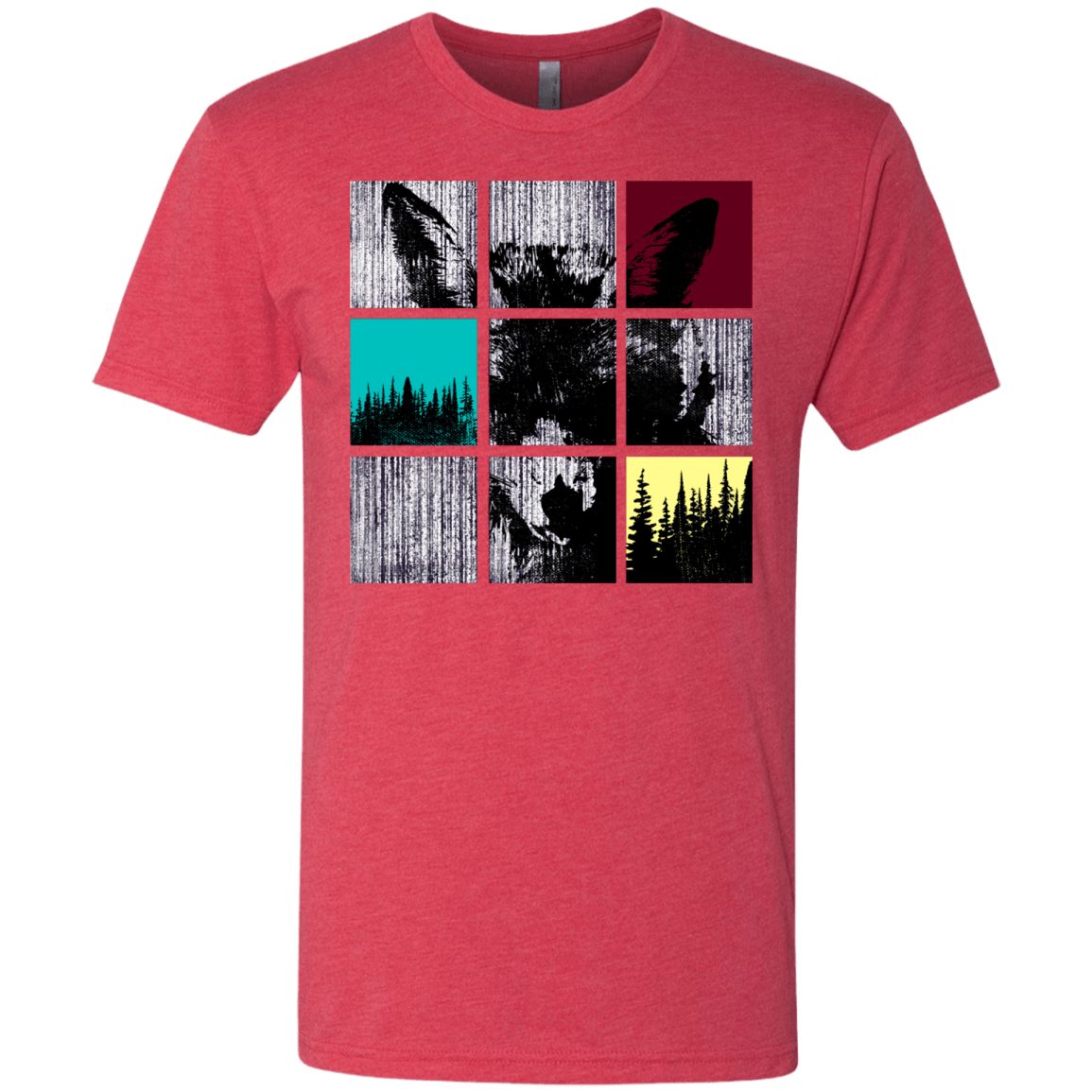 T-Shirts Vintage Red / S Fox Pane Men's Triblend T-Shirt